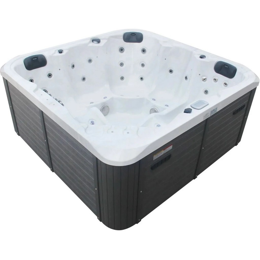Гідромасажний SPA-басейн Aquajoy Riviera 200х200х90 сріблясто-білий мармур