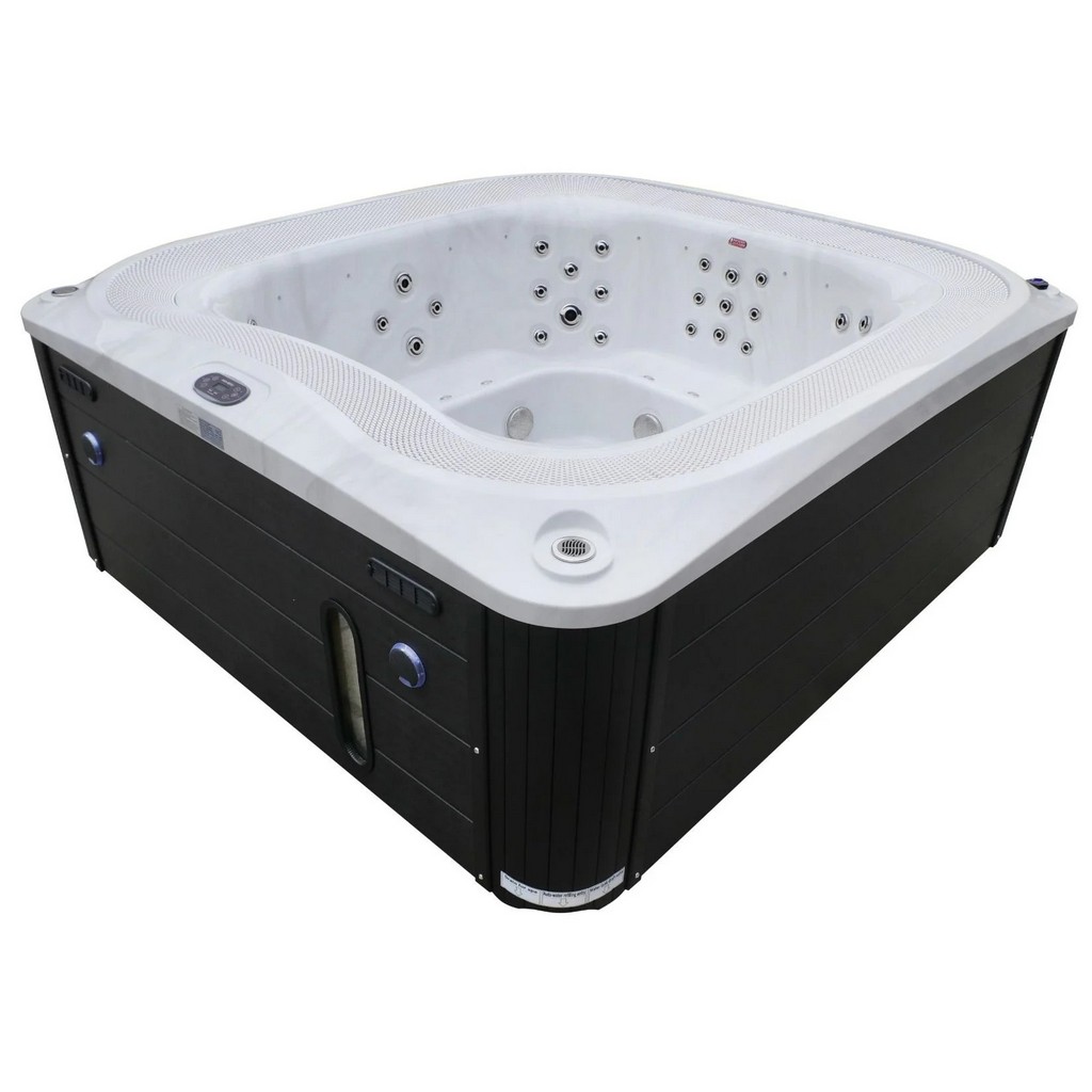 Переливний SPA-басейн Aquajoy Serenity 250х230х96 Сріблясто-білий мармур