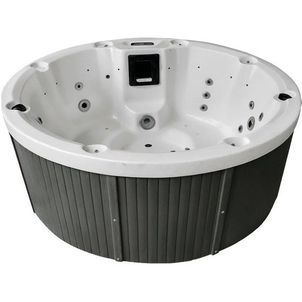 Гідромасажний SPA-басейн Aquajoy Lagoon 195х82 Сріблясто-білий мармур